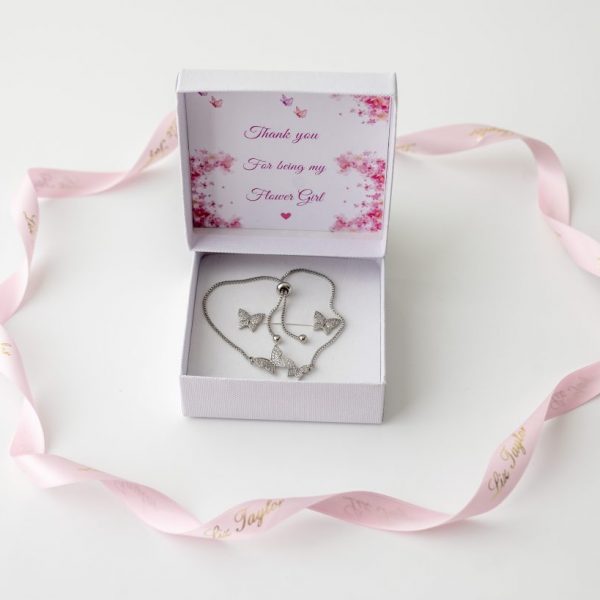 BUTTERFLY EARRINGS & BRACELET THANK YOU GIFT
