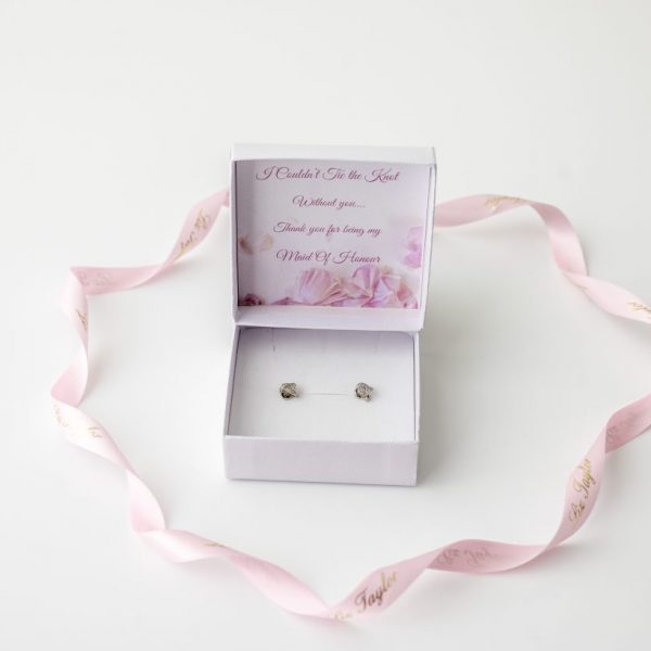 ELLA BRIDESMAID THANK YOU GIFT KNOT SET - SILVER