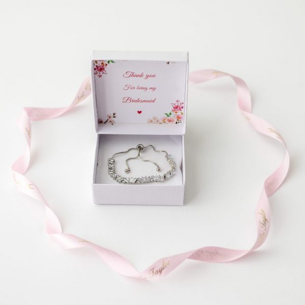 ANASTASIA GLITZY BRACELET- BRIDESMAID THANK YOU GIFT- SILVER
