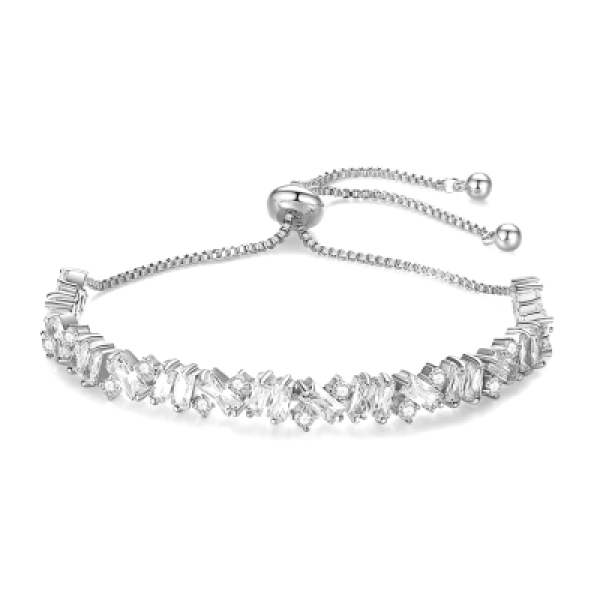 ANASTASIA GLITZY BRACELET- BRIDESMAID THANK YOU GIFT- SILVER