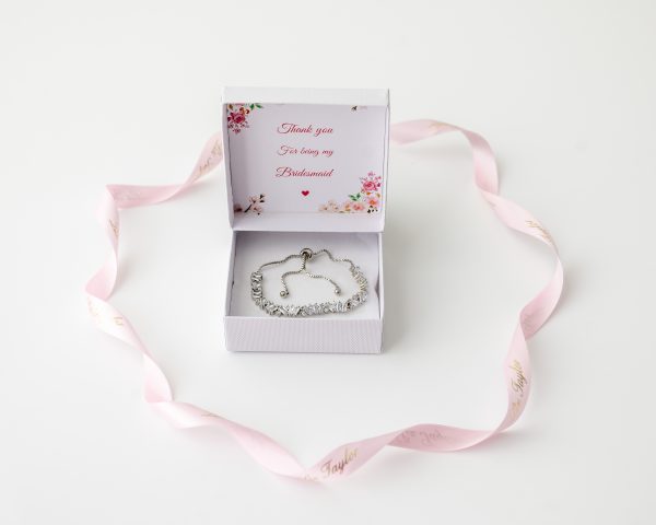 ANASTASIA GLITZY BRACELET- BRIDESMAID THANK YOU GIFT- SILVER