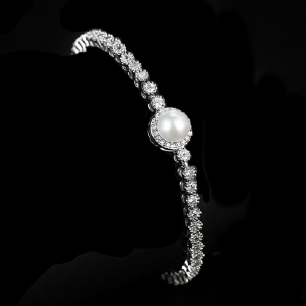 CLARABELLE PEARL & CRYSTAL MAID OF HONOUR THANK YOU GIFT BRACELET