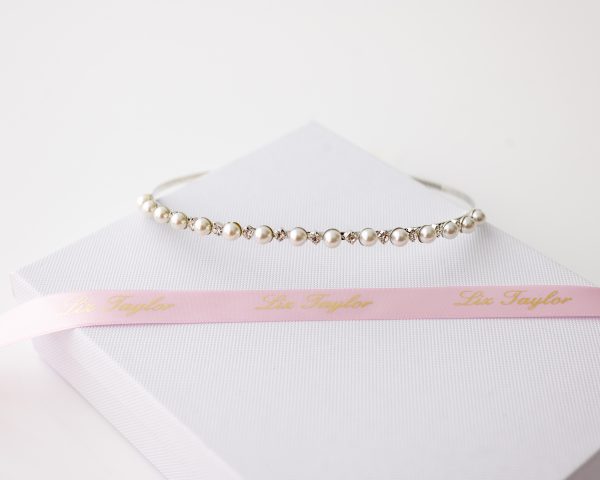 TILLY FLOWER GIRL HEADBAND - SILVER