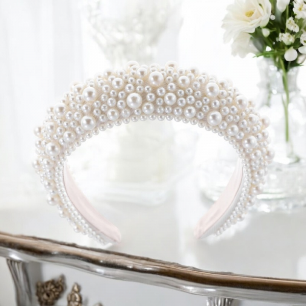 AROURA LUXE PEARL HEADBAND - IVORY - Image 3
