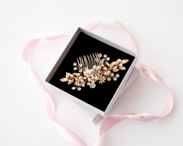 JULIET PEARL HAIR COMB SILVER - Image 3