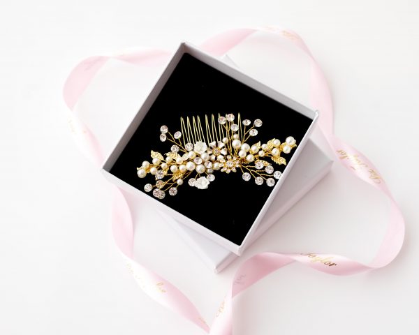 JULIET PEARL HAIR COMB SILVER - Image 4