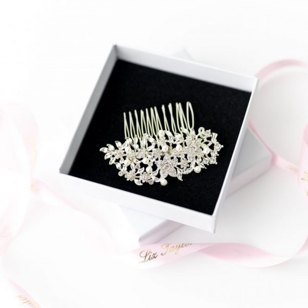 ELLIE MAY FLOWER & PEARL HAIR COMB
