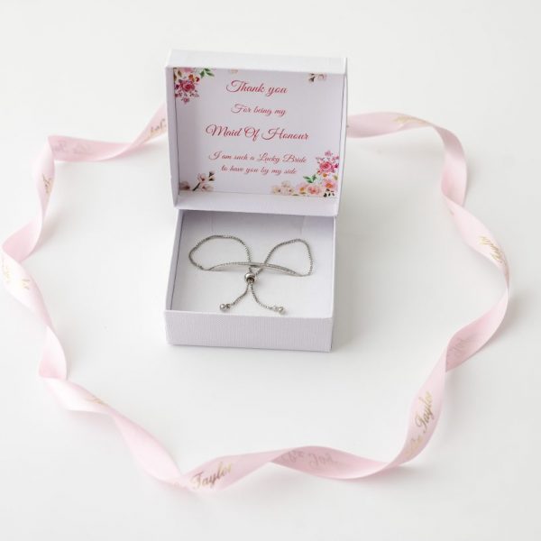 NIEVE CRYSTAL ELEGANCE BRACELET- MAID OF HONOUR THANK YOU GIFT SILVER