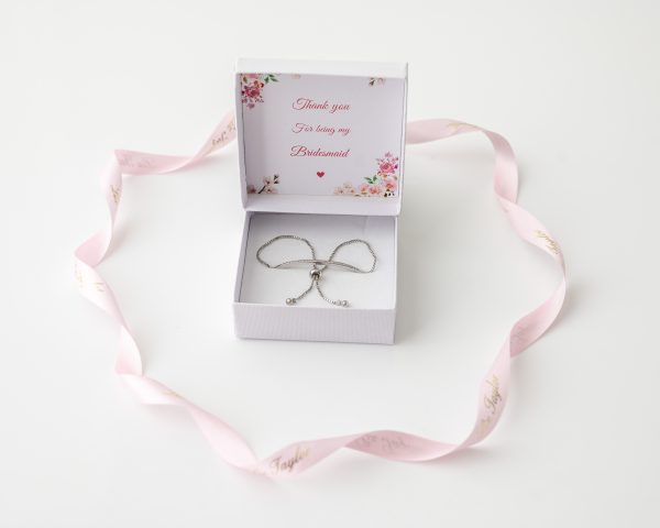 NIEVE CRYSTAL ELEGANCE BRACELET- MAID OF HONOUR THANK YOU GIFT SILVER - Image 3