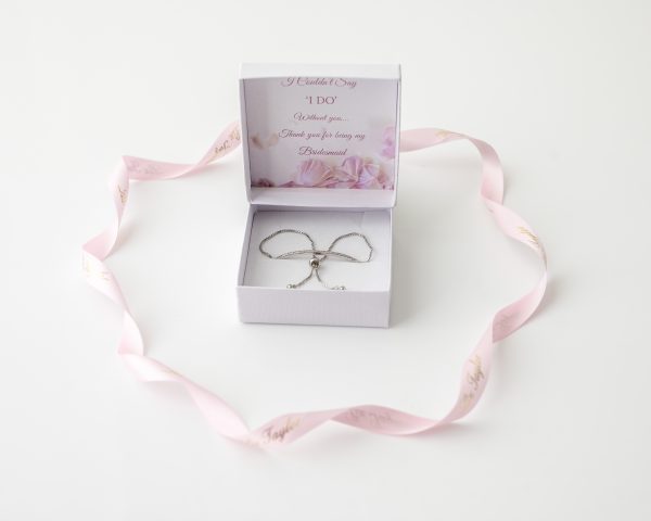 NIEVE CRYSTAL ELEGANCE BRACELET- MAID OF HONOUR THANK YOU GIFT SILVER - Image 4