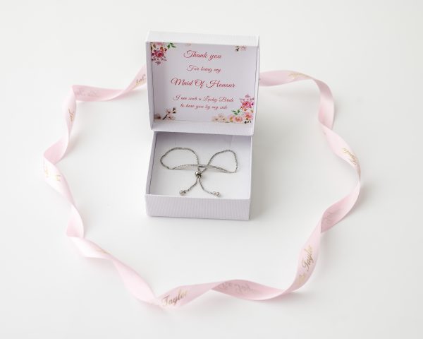 NIEVE CRYSTAL ELEGANCE BRACELET- MAID OF HONOUR THANK YOU GIFT SILVER