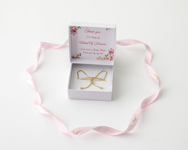 NIEVE CRYSTAL ELEGANCE BRACELET- MAID OF HONOUR THANK YOU GIFT GOLD