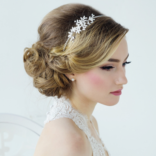 CAMILLA CHIC PEARL HEADBAND - SILVER
