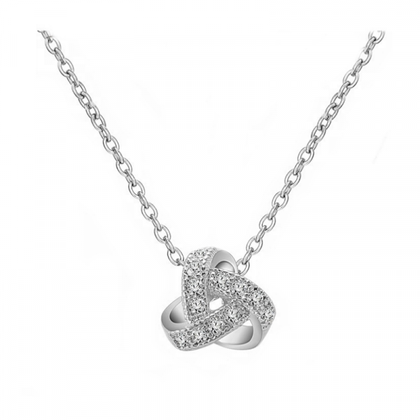 ELLA KNOT NECKLACE - SILVER