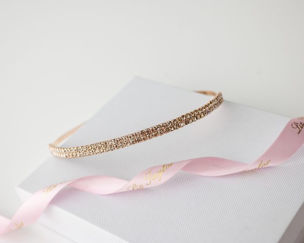 MILLIE DOUBLE ROW CRYSTAL HEADBAND - ROSE GOLD - Image 2