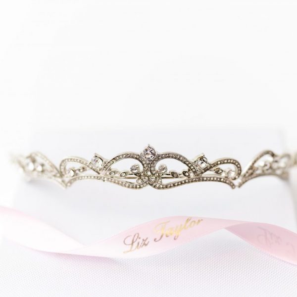 ISOBELLE BEJEWELLED CRYSTAL TIARA - SILVER