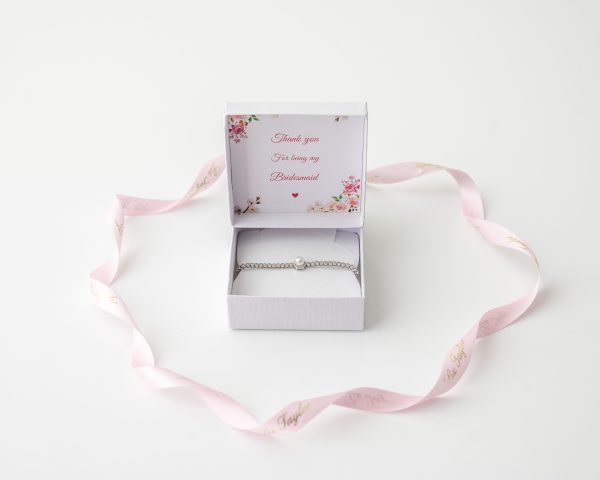 CLARABELLE PEARL & CRYSTAL BRACELET - SILVER - Image 3