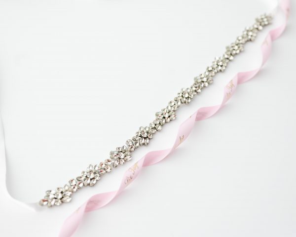 GLISTENING CRYSTAL BRIDAL BELT - SILVER - Image 2