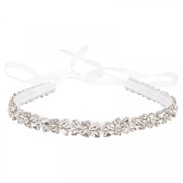 GLISTENING CRYSTAL BRIDAL BELT - SILVER - Image 3