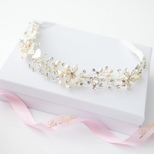 FLORAL ENCHANTED BRIDAL BELT - SILVER