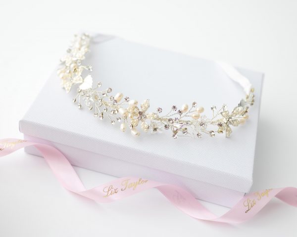 FLORAL ENCHANTED BRIDAL BELT - SILVER