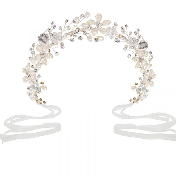 FLORAL ENCHANTED BRIDAL BELT - SILVER