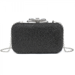 GLITZY GLAM CLUTCH BAG- BLACK